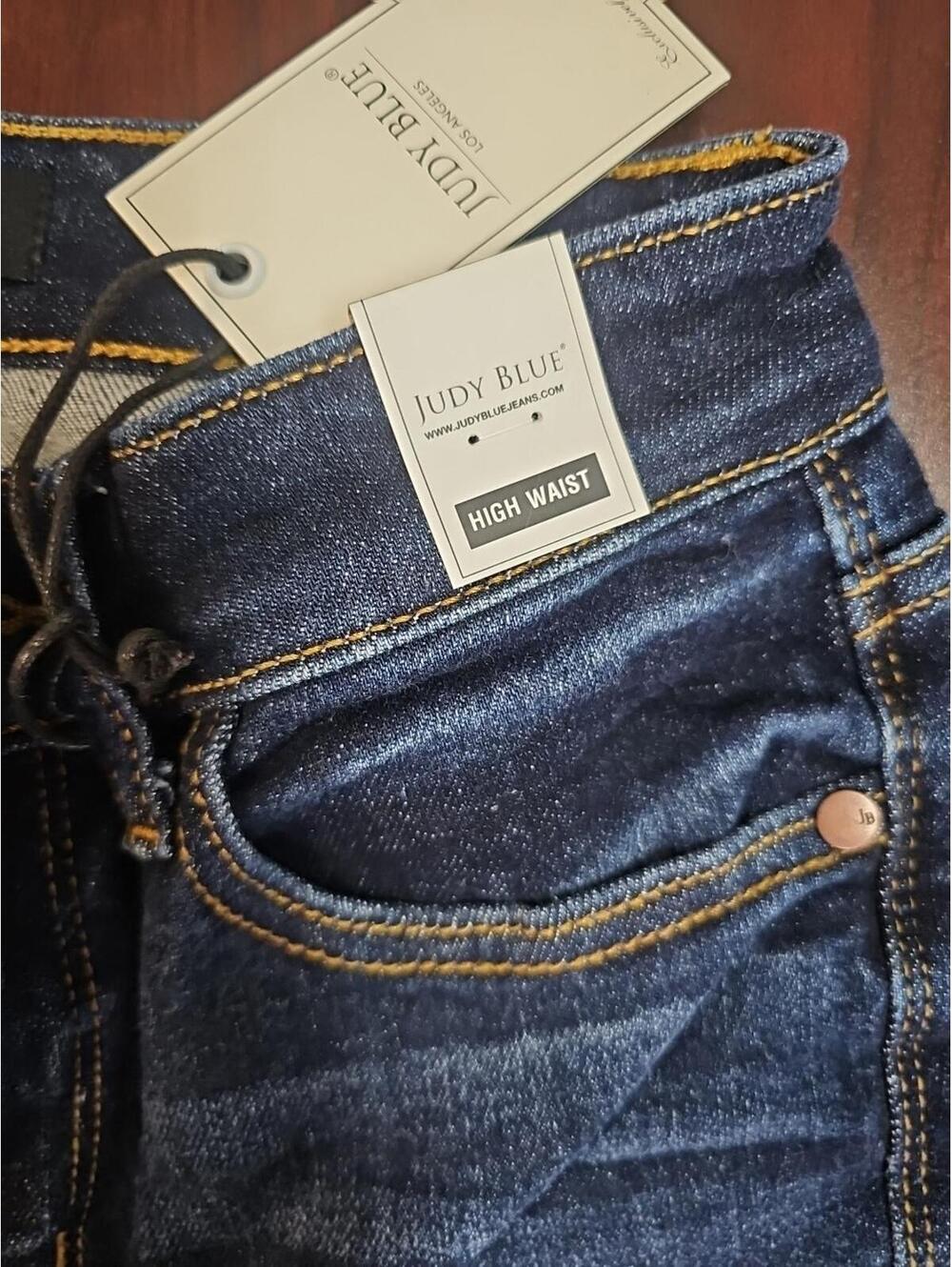 Judy Blue JB82253DK Dark Wash High Rise Skinny Jeans Sz 0/24 Non Distressed  NWT - Picture 3 of 9